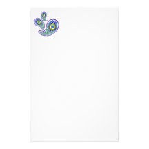 Peacock Feather Stationery