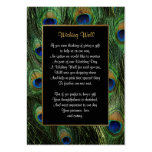 Peacock Feather Wedding - Wishing Well Business Card Template