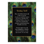 Peacock Feather Wedding - Wishing Well Personalised Invite