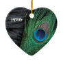 Peacock Feather with Black Ornament
