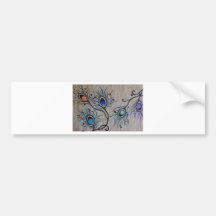Peacock Feathers Bumper Sticker