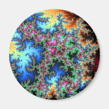 Peacock Feathers - Fractal Design Magnet