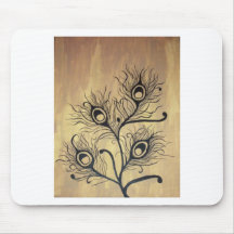 Peacock Feathers Mouse Pad