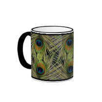 Peacock Feathers Mug