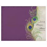 Peacock Feathers - Purple, Wedding Program
