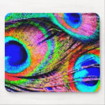 peacock feather's rainbow mousepads