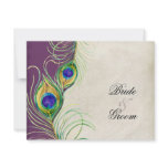Peacock Feathers RSVP Response Cards invitations