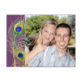 Peacock Feathers Save the Date Invite Cards Post Card