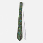 Peacock feathers custom tie