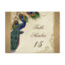 Peacock & Feathers Vintage Gold Look Damask  Swirl