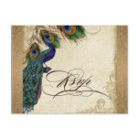 Peacock & Feathers Vintage Gold Look Damask  Swirl