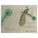 Peacock Feathers Wedding Program 4