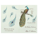 Peacock Feathers Wedding Program flyers