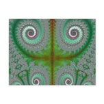 Peacock Fern Unfurling Fractal postcards
