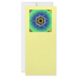 Peacock Fractal Mandala Blue Green rack cards