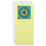 Peacock Fractal Mandala Green rack cards