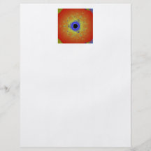 Peacock Fractal Mandala Orange Yellow Custom Flyer