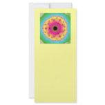 Peacock Fractal Mandala Pink Yellow rack cards