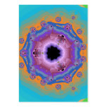 Peacock Fractal Mandala Turquoise business cards