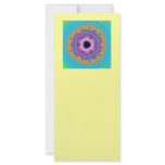 Peacock Fractal Mandala Turquoise rack cards