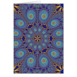 Peacock Geometric Fractal Card