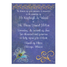 Peacock Glory Wedding Invitation