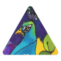 Peacock Heart Stickers