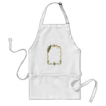 Peacock n Gold Frame Apron