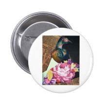 Peacock of Paradise Pinback Button