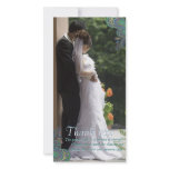 Peacock Paisley Wedding Thank You Photo Cards photo cards