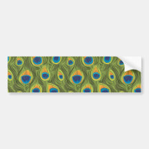 Peacock Pattern Bumper Stickers