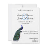 Peacock Plumes Wedding Invitation