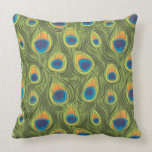 peacock print throw pillow pillows