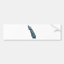 peacock rainbow bumper sticker