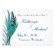 Peacock Save the Date Announcement