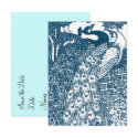 Peacock Save the Date postcards