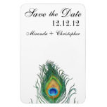 Peacock: Save the Date Rectangle Magnet