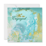 Peacock theme elegant engagement invites