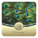 Peacock  Theme Wedding Envelope Seals stickers