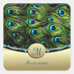 Peacock  Theme Wedding Envelope Seals Sticker