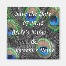 Peacock Wedding Magnets
