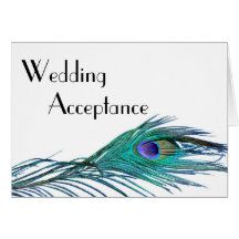 Peacock Wedding Response Card
