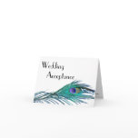 Peacock Wedding Response Card (with Entrée Choice)