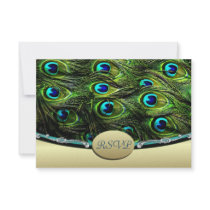 Peacock Wedding RSVP Wedding Cards Custom Invitations
