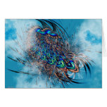 peacock's flight greeting card