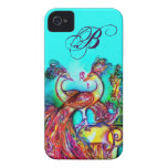 PEACOCKS IN LOVE MONOGRAM Case-Mate iPhone 4 CASE