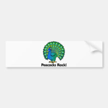 Peacocks Rock! Bumper Sticker