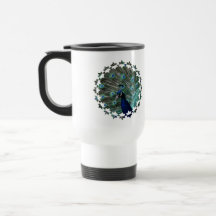Peafowl Bird Plastic Travel Mug