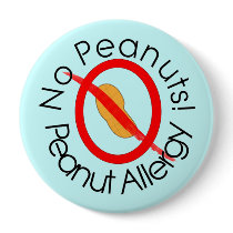 Peanut Allergy Pin Blue