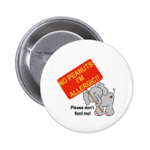 Peanut Allergy Pinback Buttons